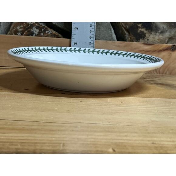 PORTMEIRION Botanic Garden Fuschia Magellanica 8.5" Rim Soup Bowl Leaves Edge - Picture 10 of 10